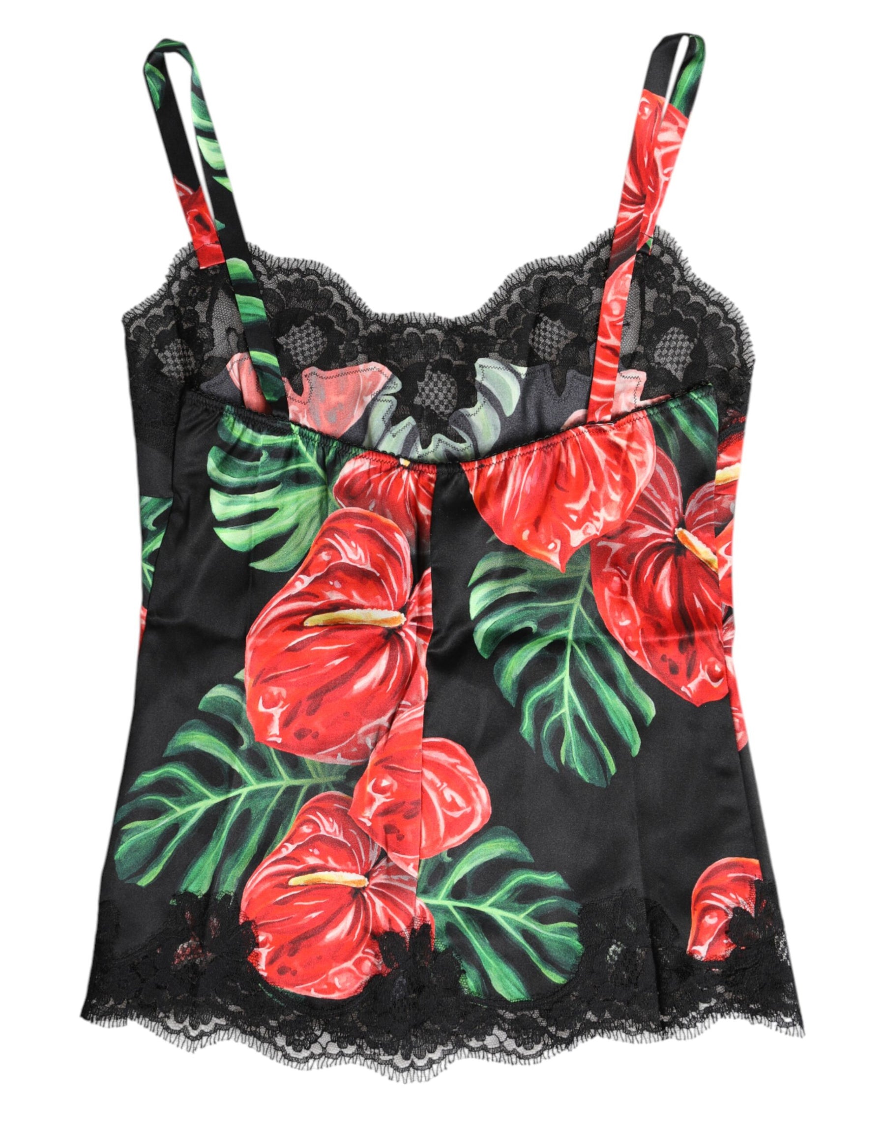 Dolce & Gabbana Multicolor Floral Silk Tank Lingerie Underwear | Regal Royce