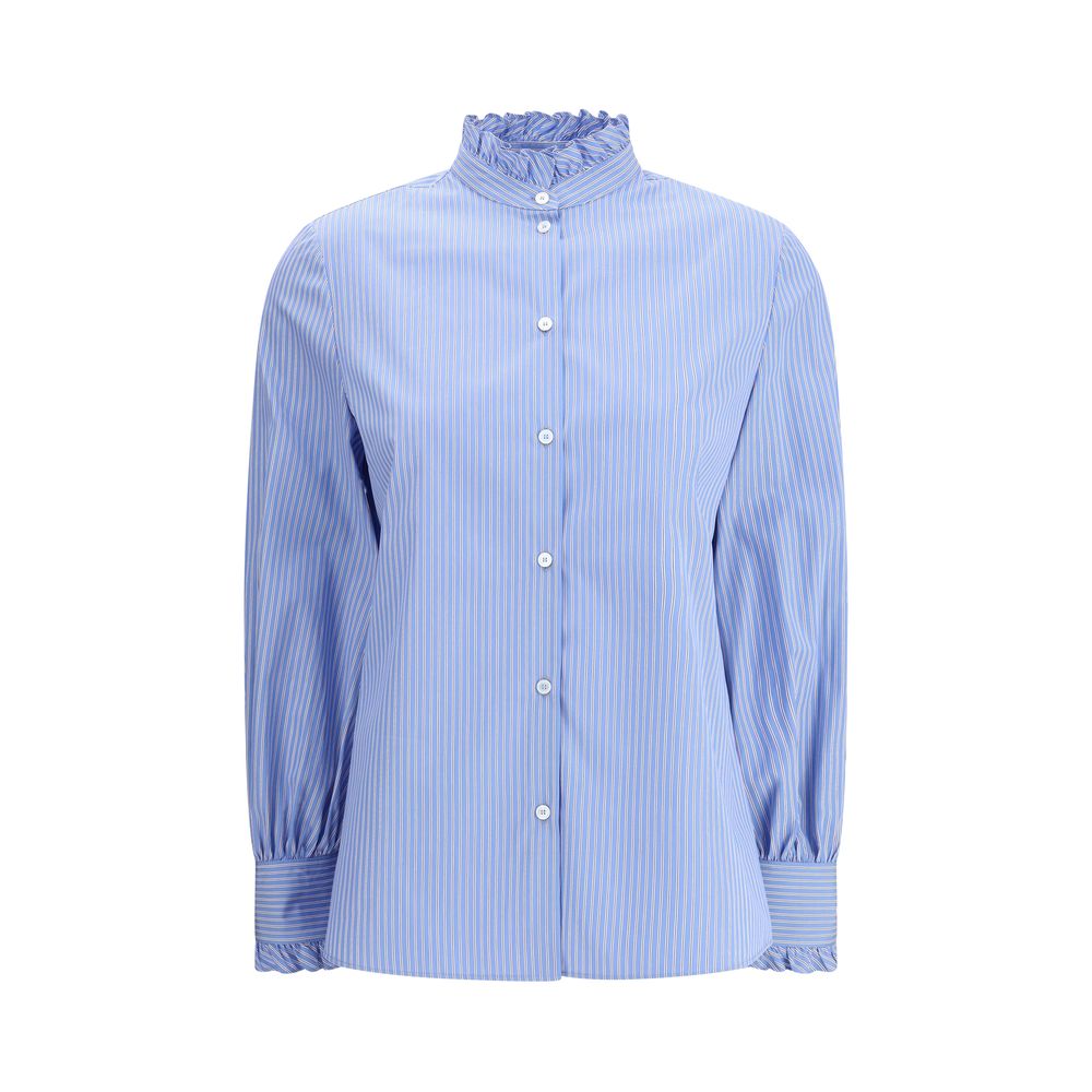 Valentino Blue Cotton Pattern Shirt | Regal Royce