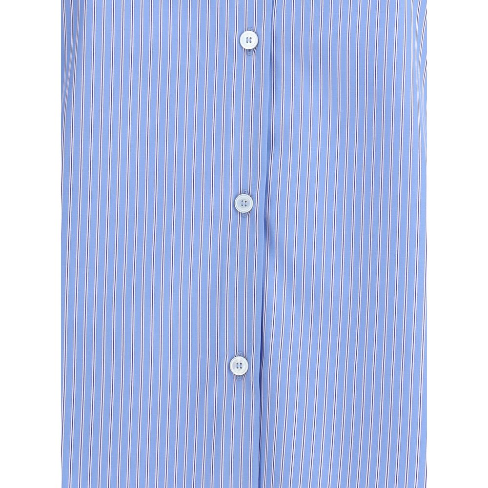 Valentino Blue Cotton Pattern Shirt | Regal Royce