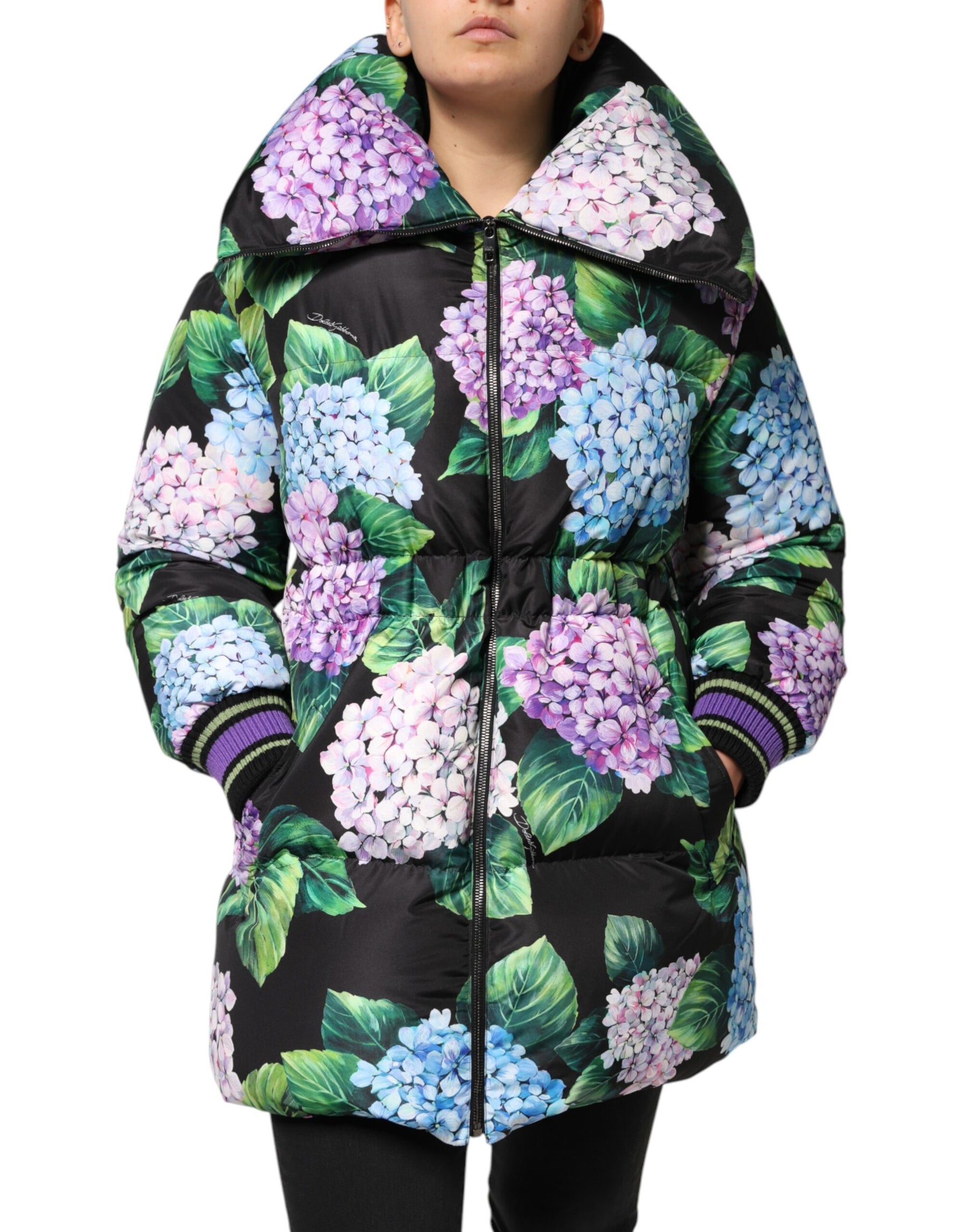 Dolce & Gabbana Multicolor Floral Print Puffer Quilted Jacket | Regal Royce