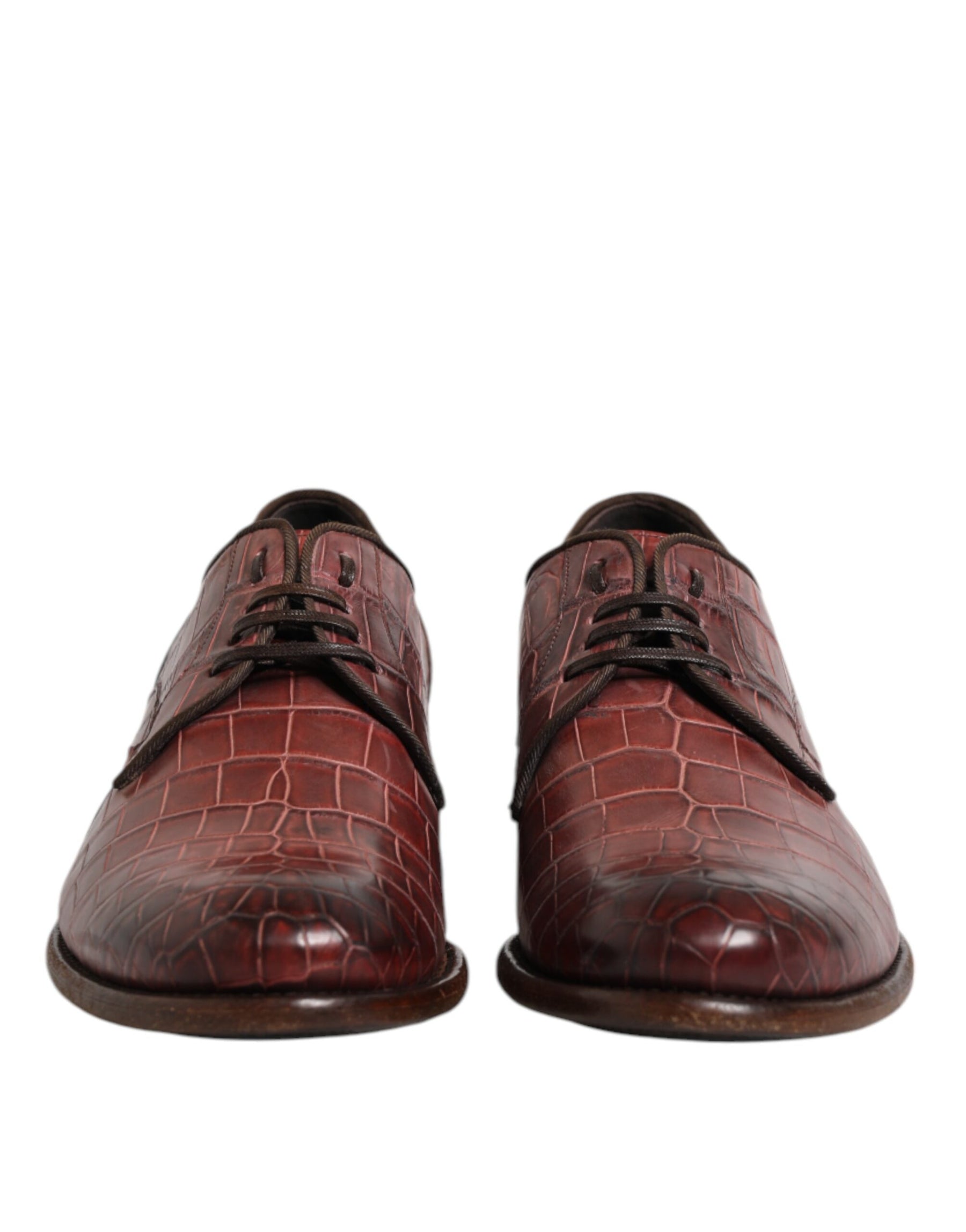 Dolce & Gabbana Burgundy Leather Lace Up Derby Dress Shoes | Regal Royce