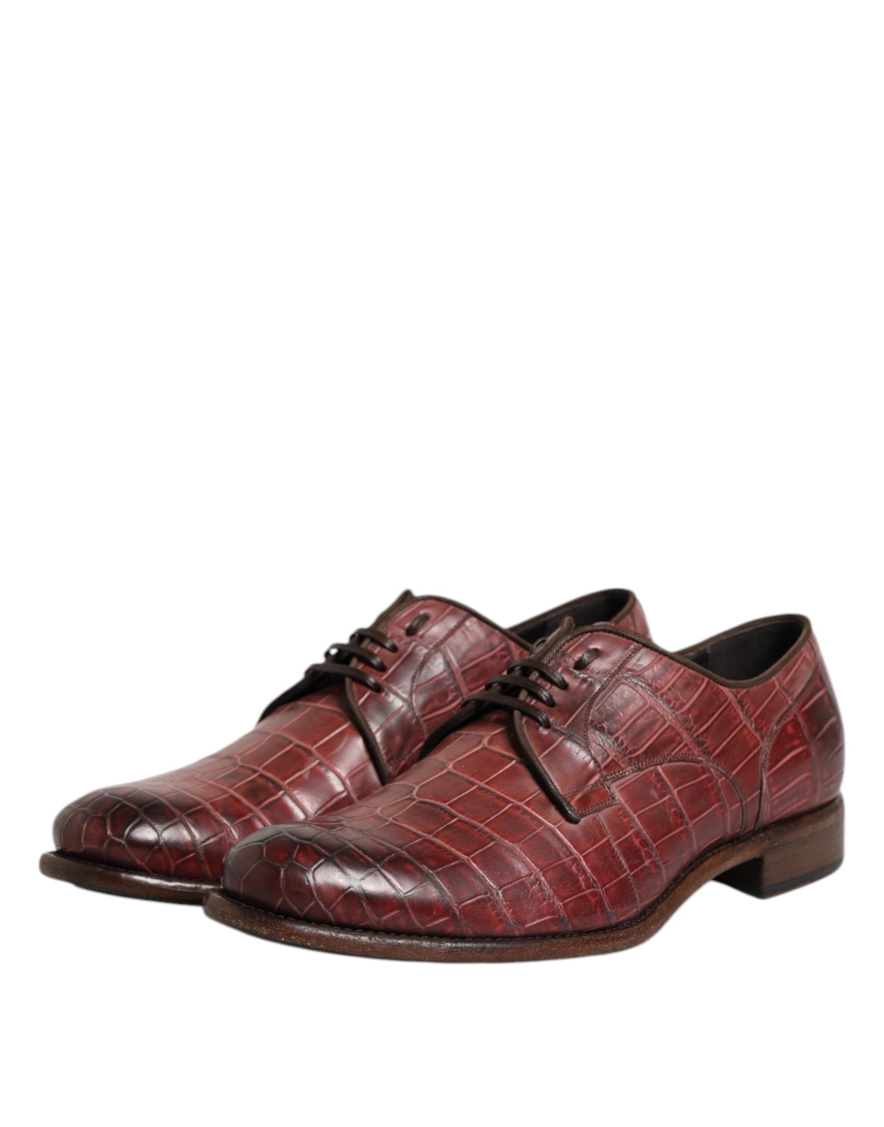 Dolce & Gabbana Burgundy Leather Lace Up Derby Dress Shoes | Regal Royce