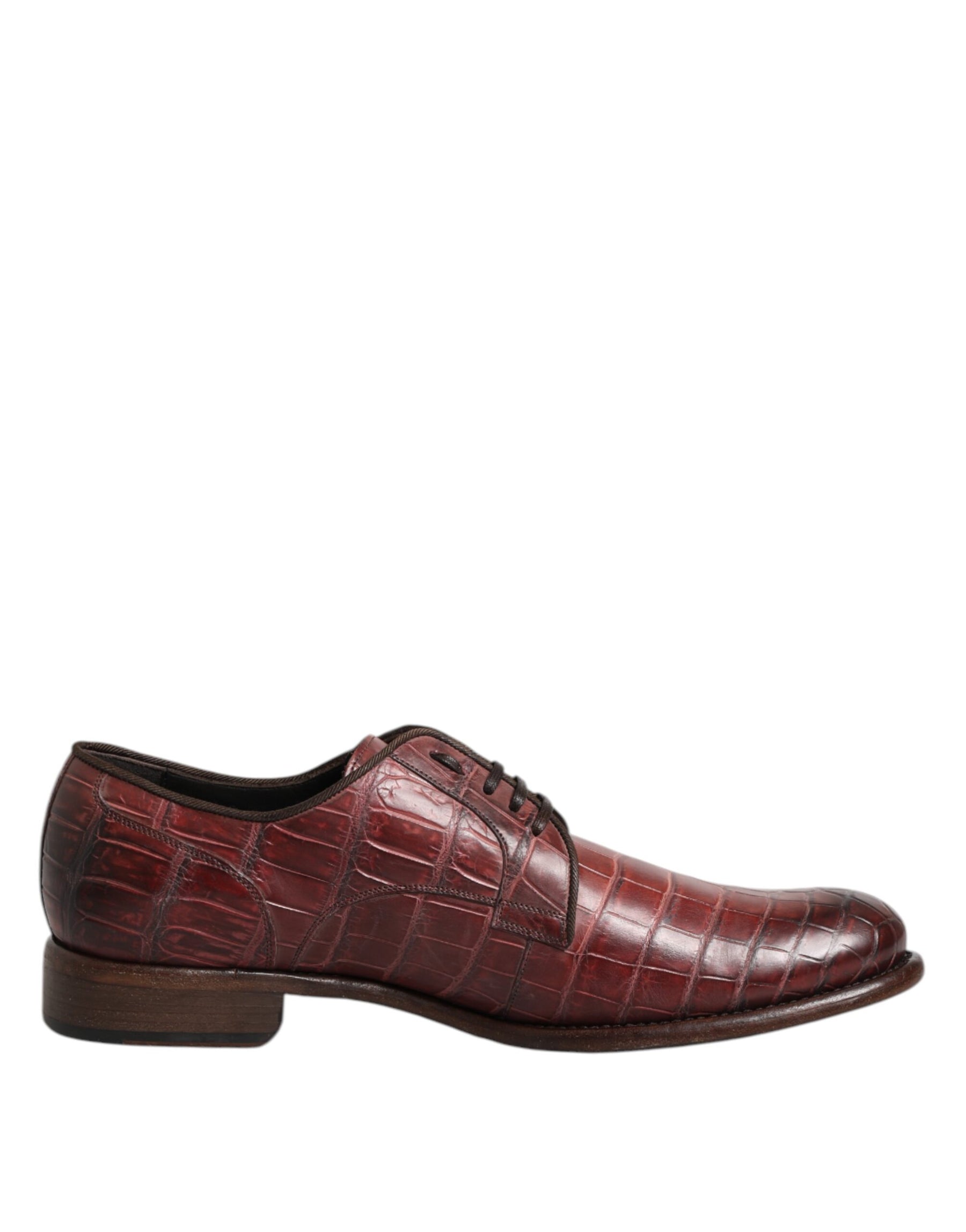 Dolce & Gabbana Burgundy Leather Lace Up Derby Dress Shoes | Regal Royce