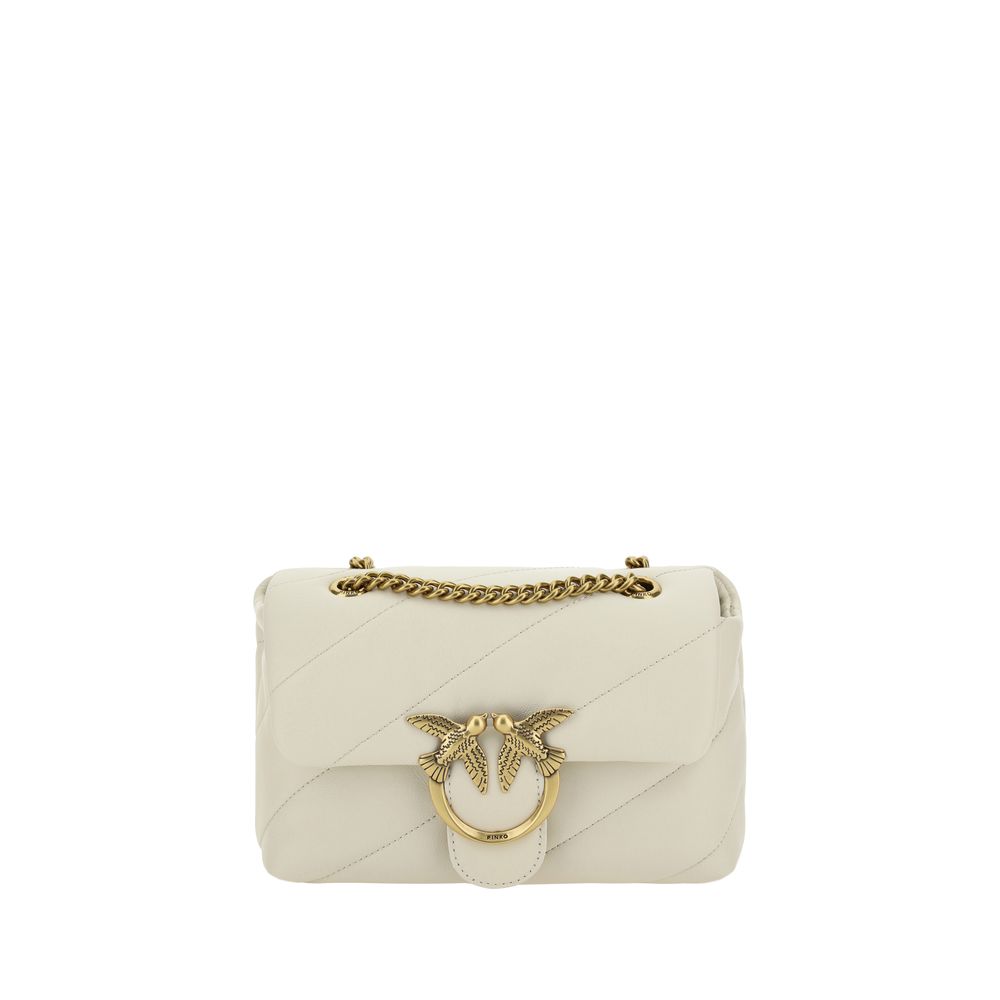 PINKO White Calf Leather Bos Taurus Shoulder Bag | Regal Royce