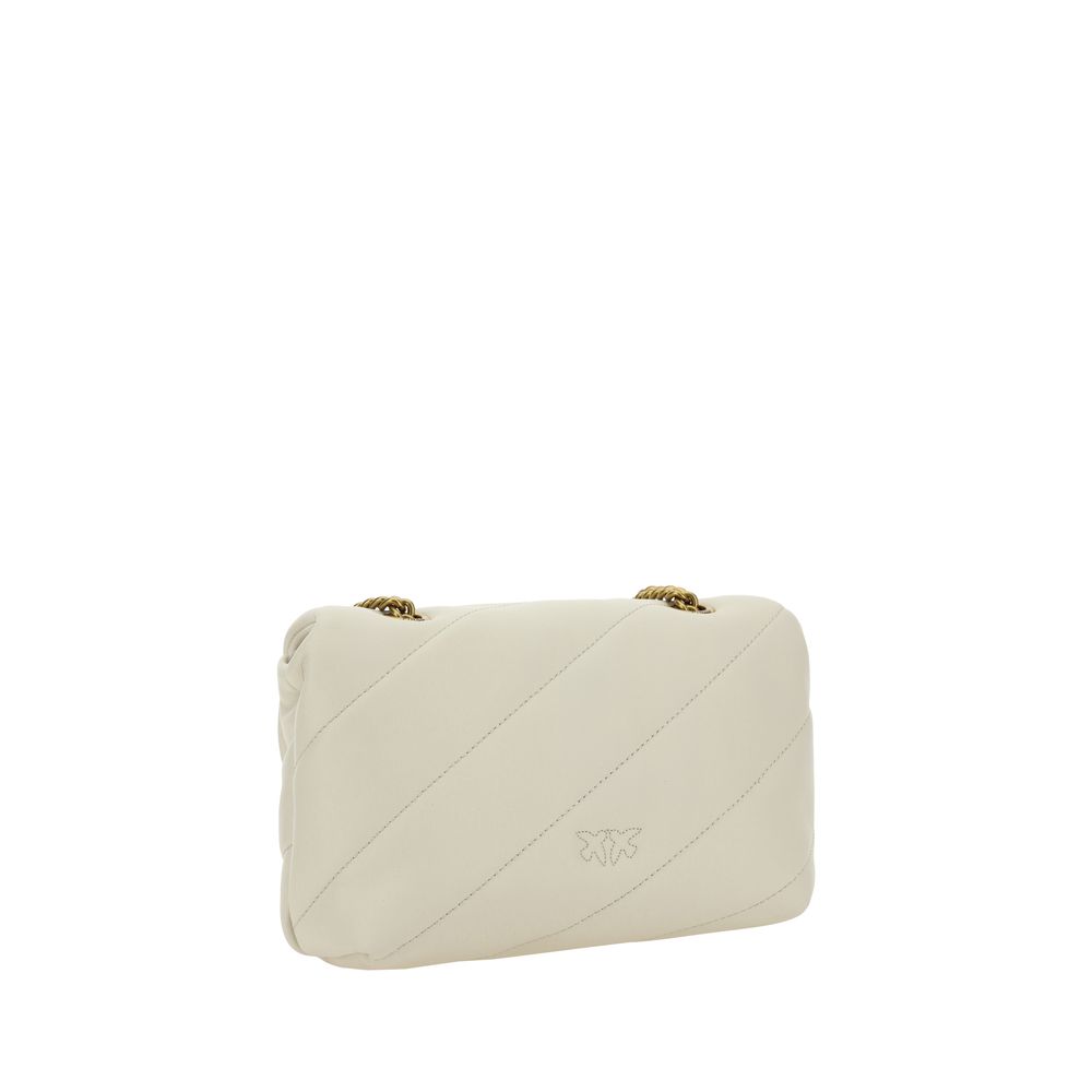PINKO White Calf Leather Bos Taurus Shoulder Bag | Regal Royce