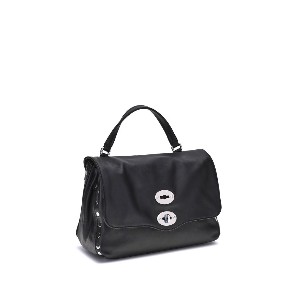 Zanellato Black Calf Leather Bos Taurus Handbag | Regal Royce