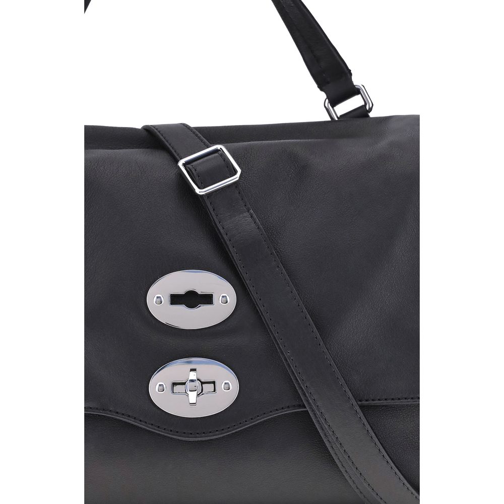 Zanellato Black Calf Leather Bos Taurus Handbag | Regal Royce