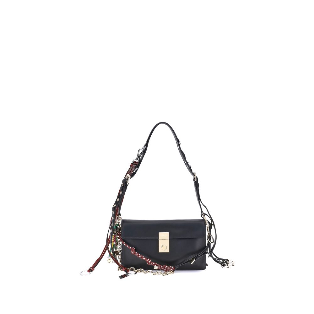 Prada Black Calf Leather Bos Taurus Shoulder Bag | Regal Royce