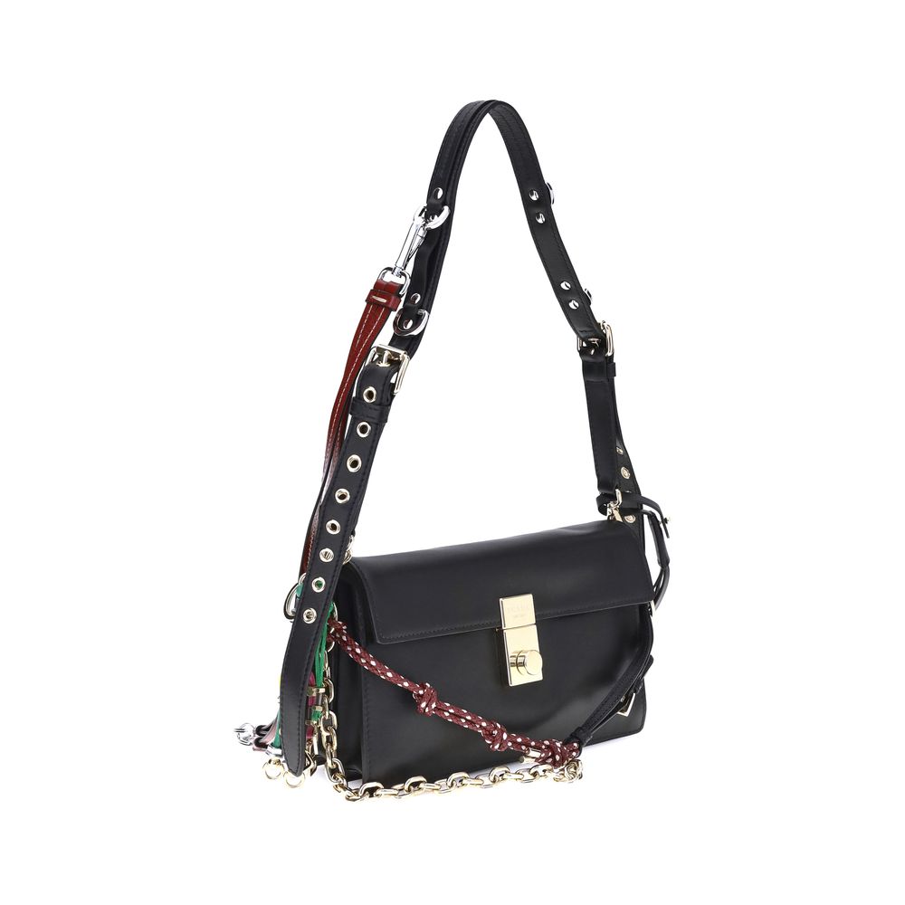 Prada Black Calf Leather Bos Taurus Shoulder Bag | Regal Royce