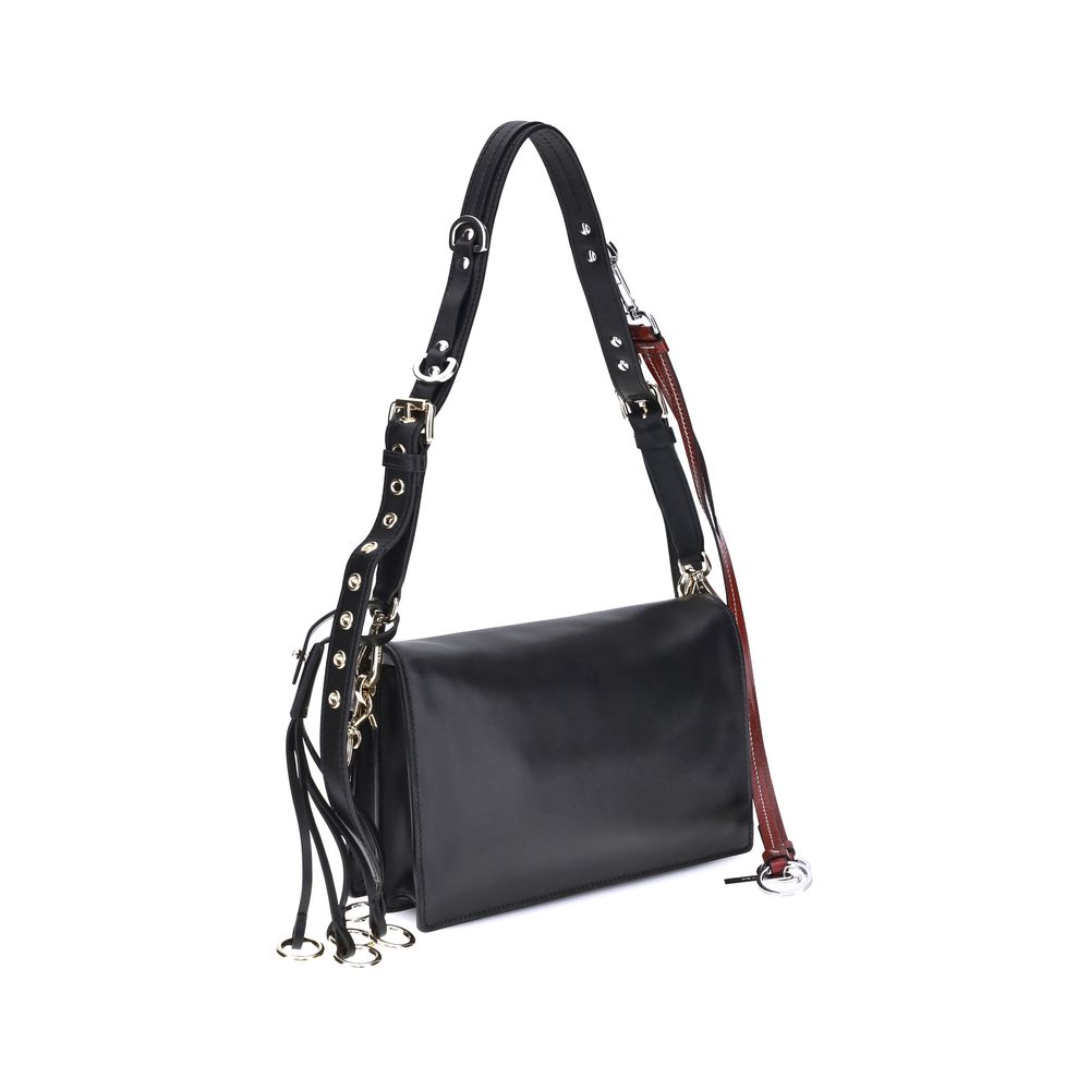 Prada Black Calf Leather Bos Taurus Shoulder Bag | Regal Royce