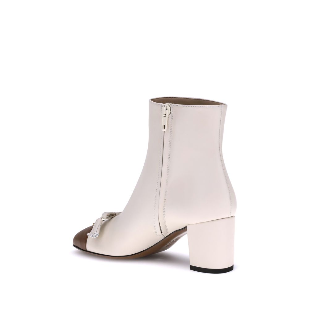Valentino Garavani Cream Goatskin Ankle Boots | Regal Royce