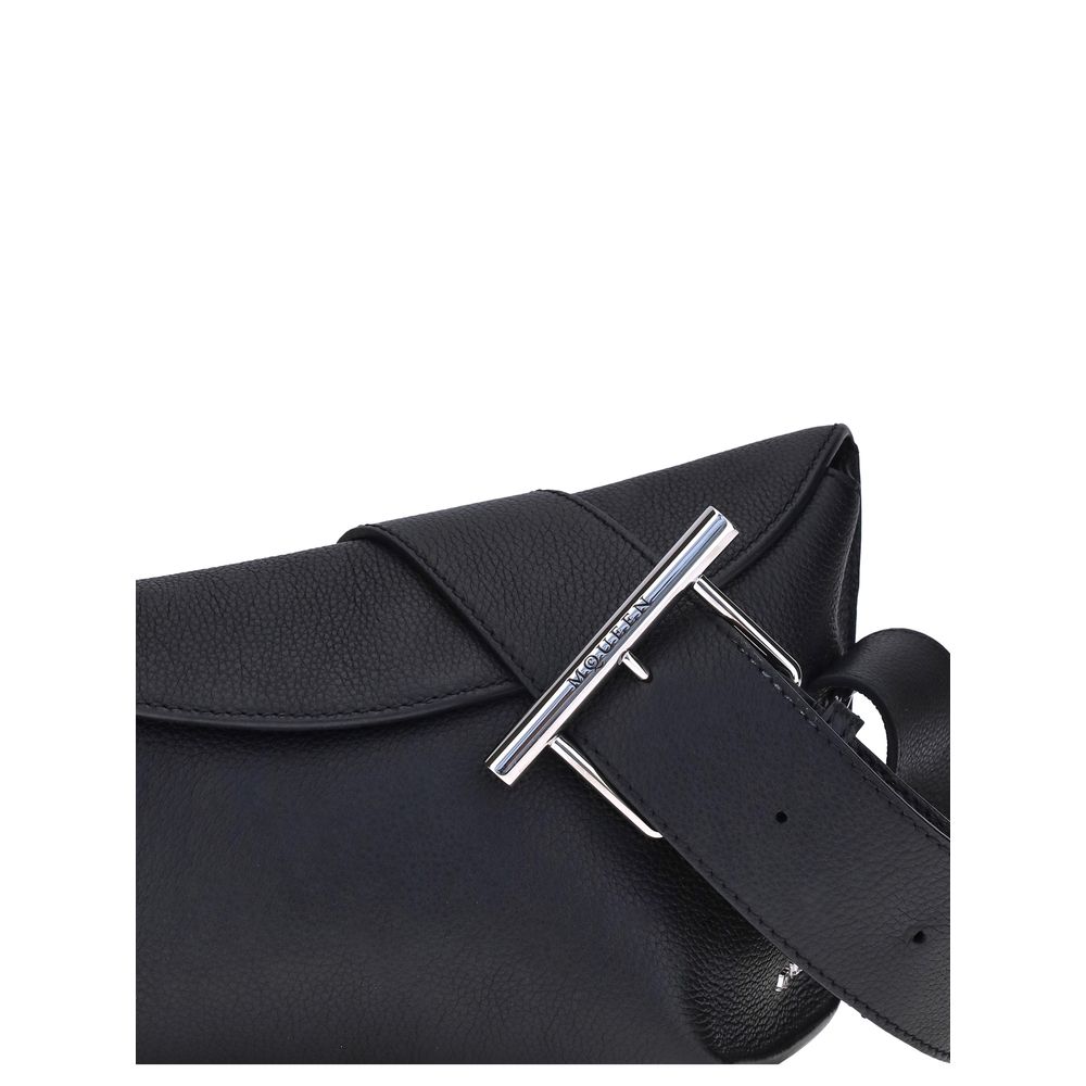 Alexander McQueen Black Calf Leather Bos Taurus Shoulder Bag | Regal Royce
