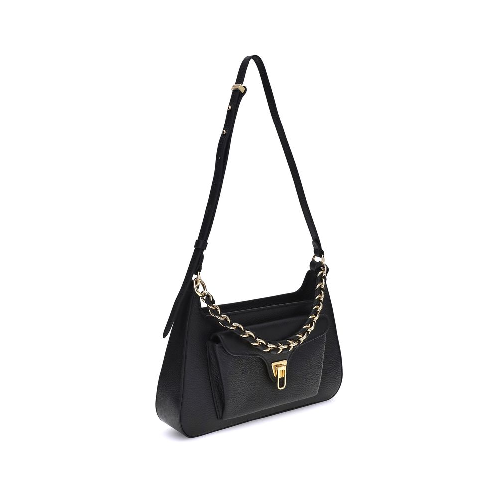 Coccinelle Black Calf Leather Bos Taurus Shoulder Bag | Regal Royce
