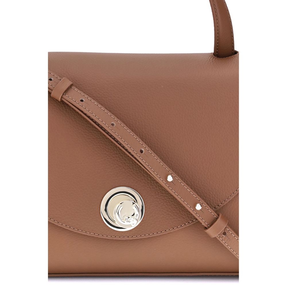 Coccinelle Brown Calf Leather Bos Taurus Handbag | Regal Royce