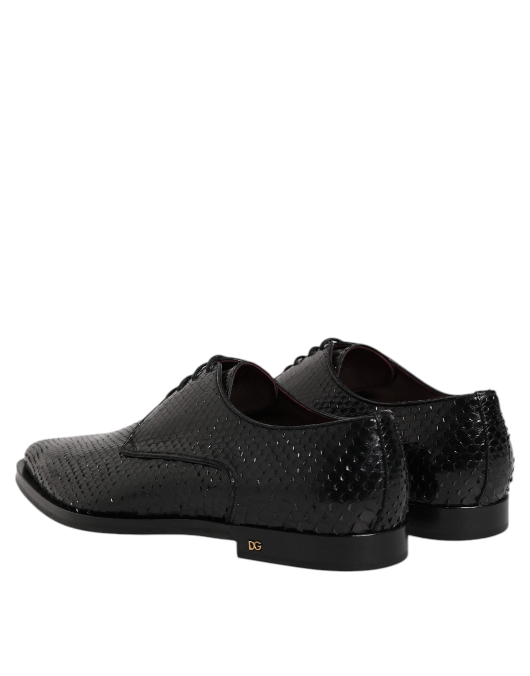 Dolce & Gabbana Black Leather Lace Up Dress Men Derby Shoes | Regal Royce