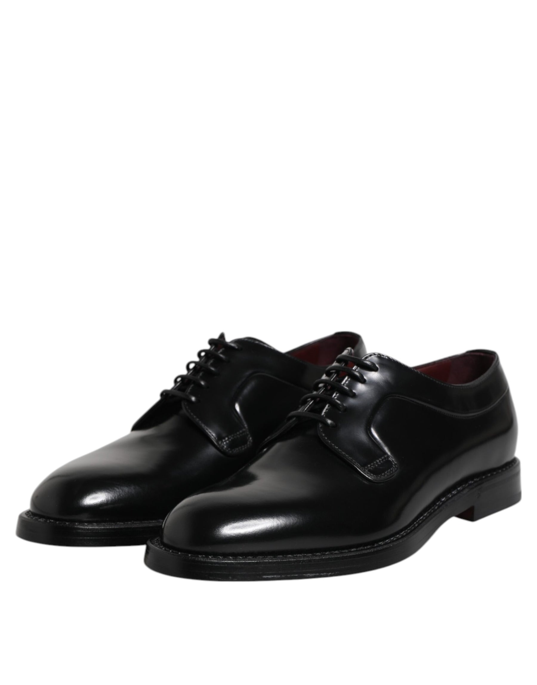Dolce & Gabbana Black Calf Leather Lace Up Dress Derby Shoes | Regal Royce
