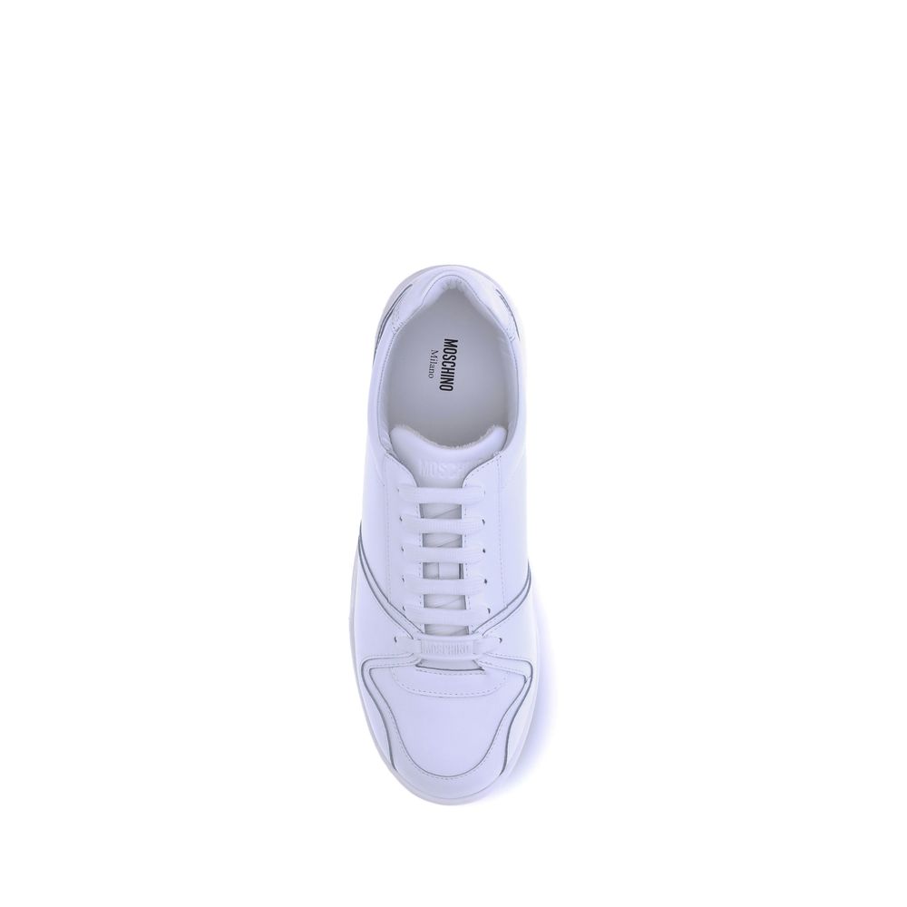Moschino White Rubber Low Top Sneakers | Regal Royce