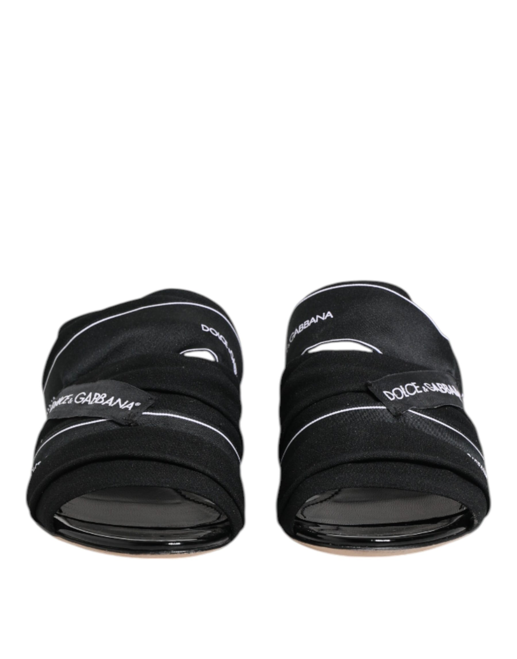 Dolce & Gabbana Black Slides Slip On Sandals Shoes | Regal Royce
