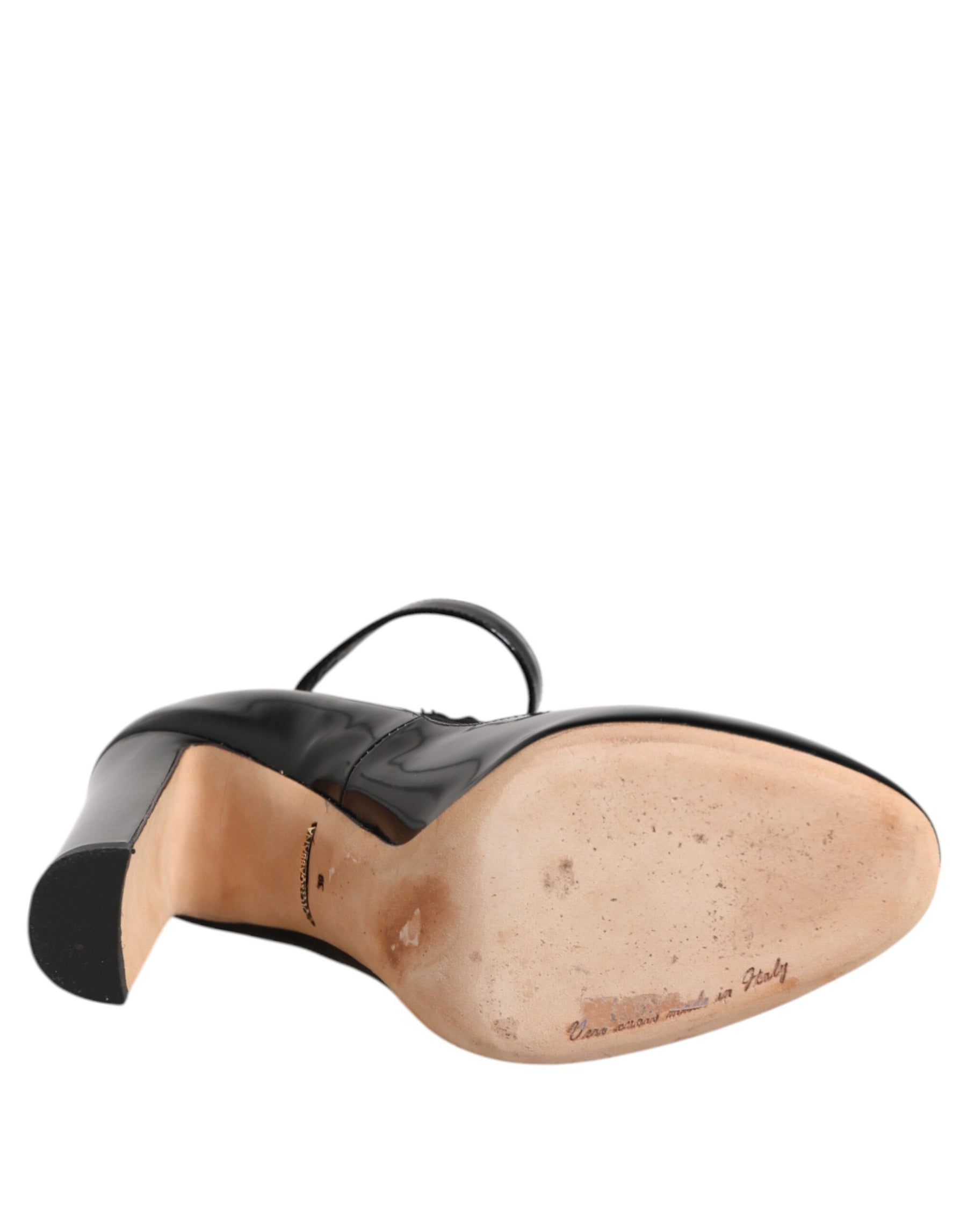 Dolce & Gabbana Black Leather Lace Socks Heels Pumps Shoes | Regal Royce