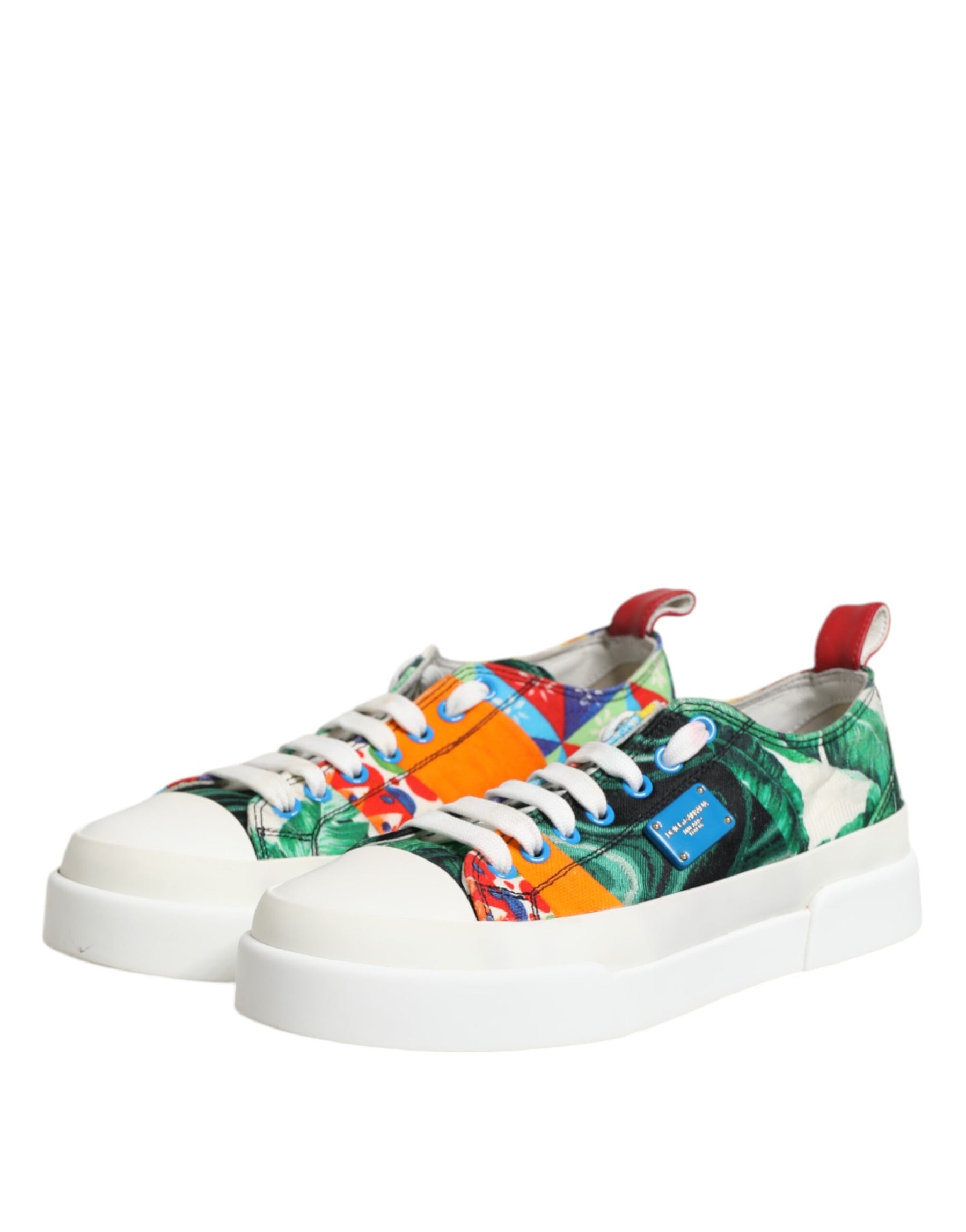 Dolce & Gabbana Multicolor Patchwork Low Top Sneakers Shoes | Regal Royce