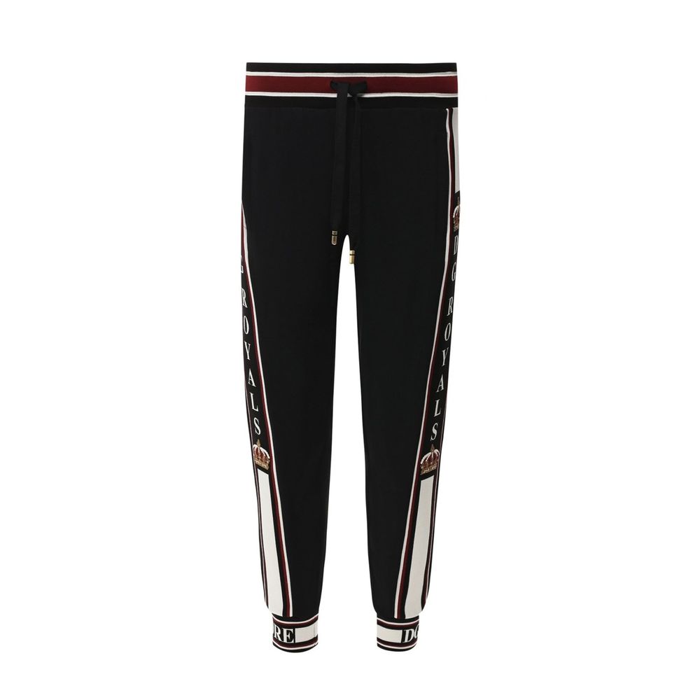 Dolce & Gabbana Black Elastane Athletic Pants