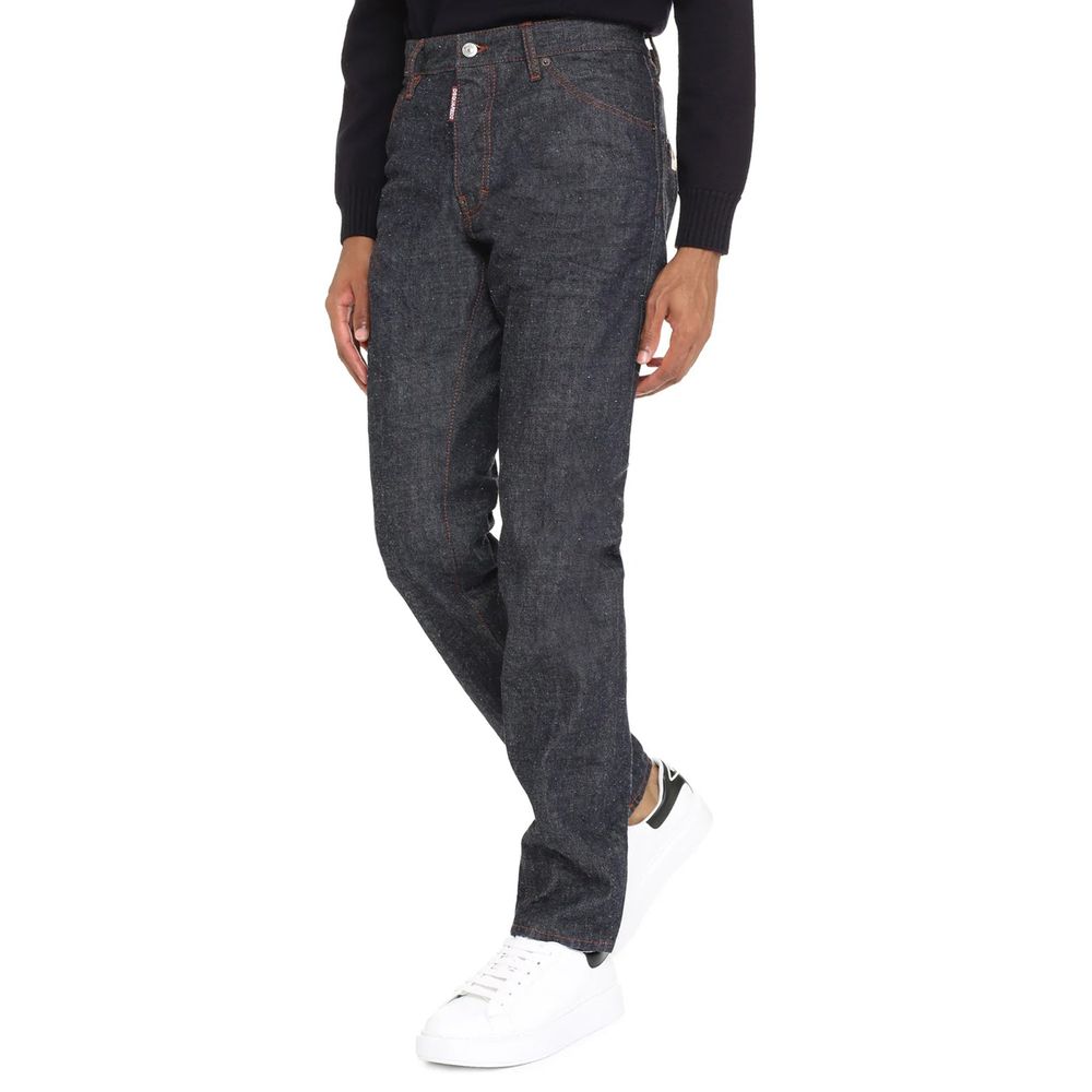 Dsquared² Blue Cotton Relaxed Fit Jeans