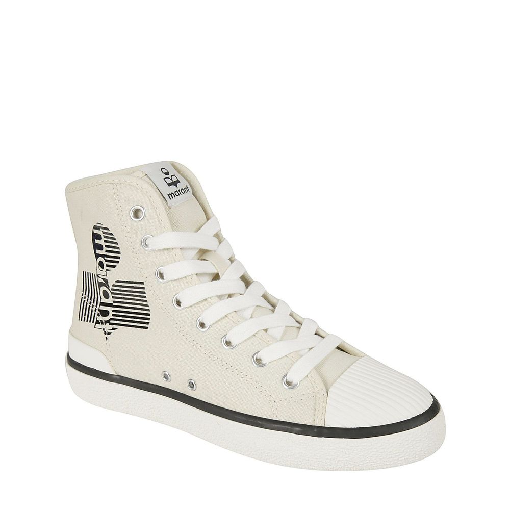 Isabel Marant Beige Canvas High Top Sneakers