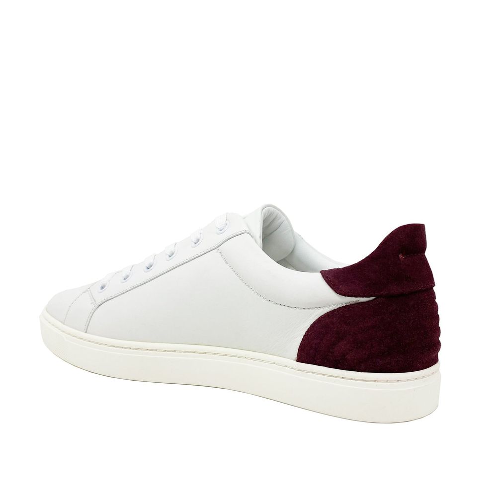 Dolce & Gabbana White Calfskin Low Top Sneakers