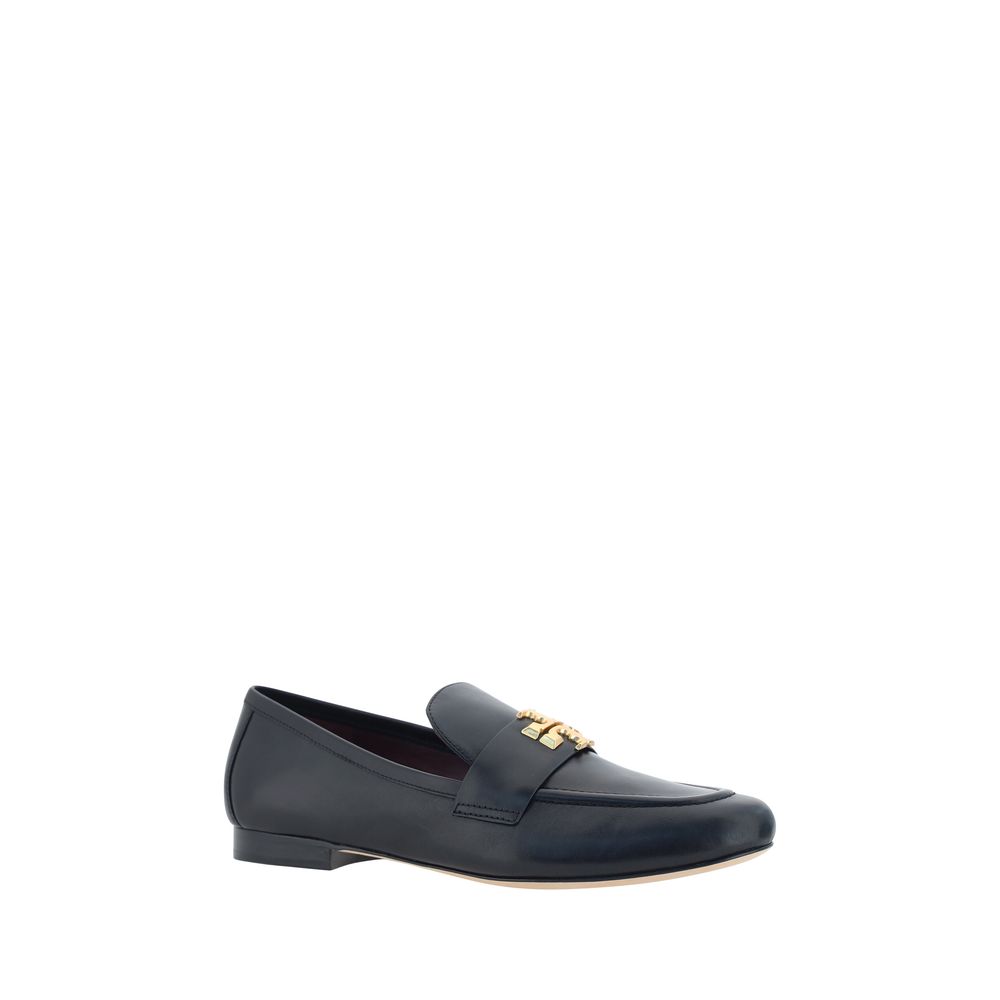 Tory Burch Black Calf Leather Bos Taurus Slip-On Loafers | Regal Royce