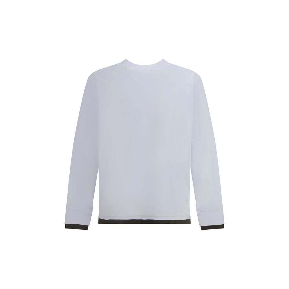 Sacai White Cotton Long Sleeve T-Shirt | Regal Royce
