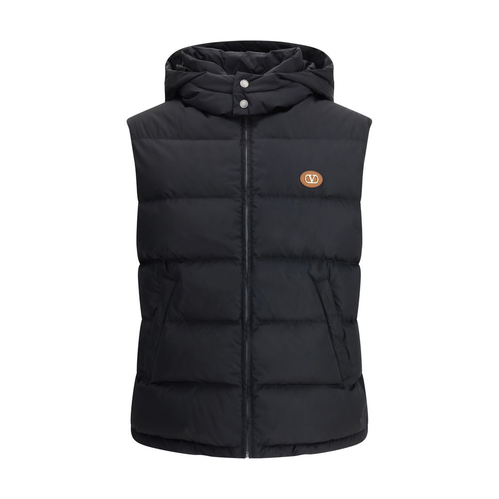 Valentino Black Goose Down Sleveless Jacket | Regal Royce