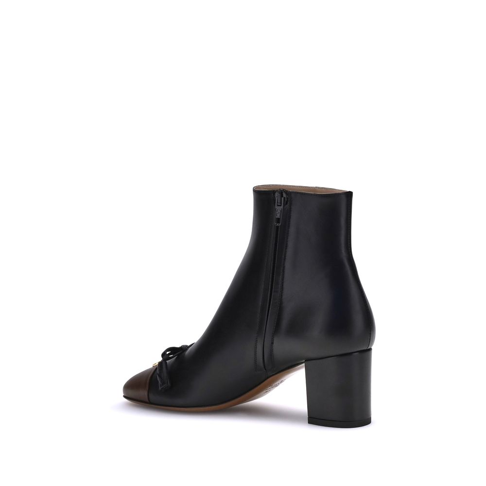 Valentino Garavani Black Goatskin Ankle Boots | Regal Royce
