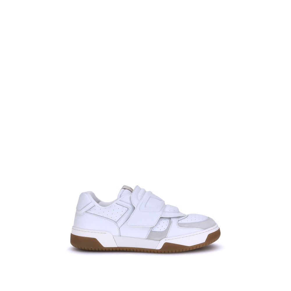 Valentino Garavani White Calf Leather Bos Taurus Athletic Sneakers | Regal Royce