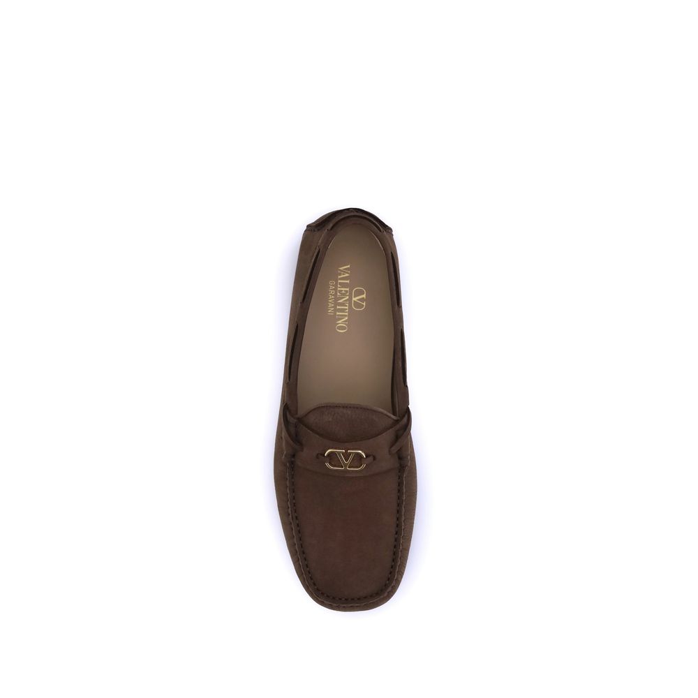 Valentino Garavani Brown Rubber Slip-On Loafers | Regal Royce