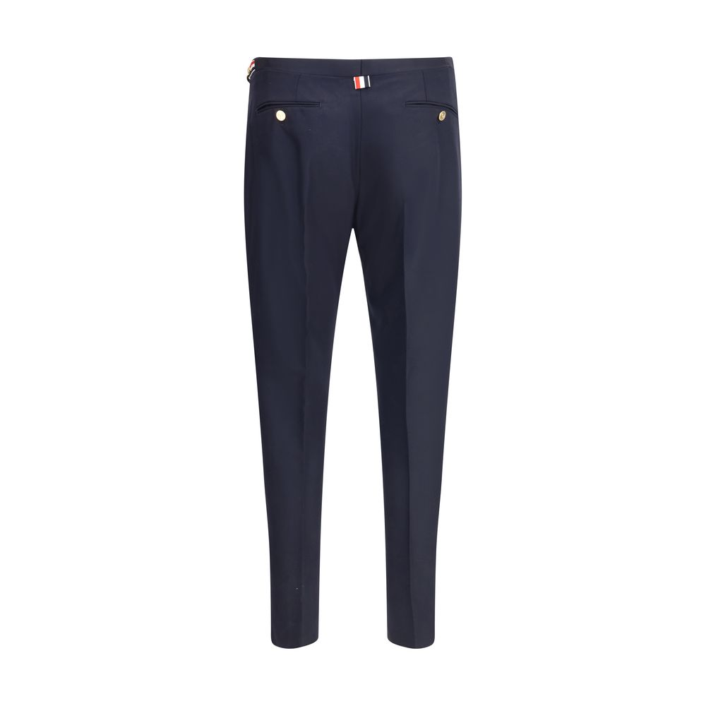 Thom Browne Blue Wool Casual Pants | Regal Royce