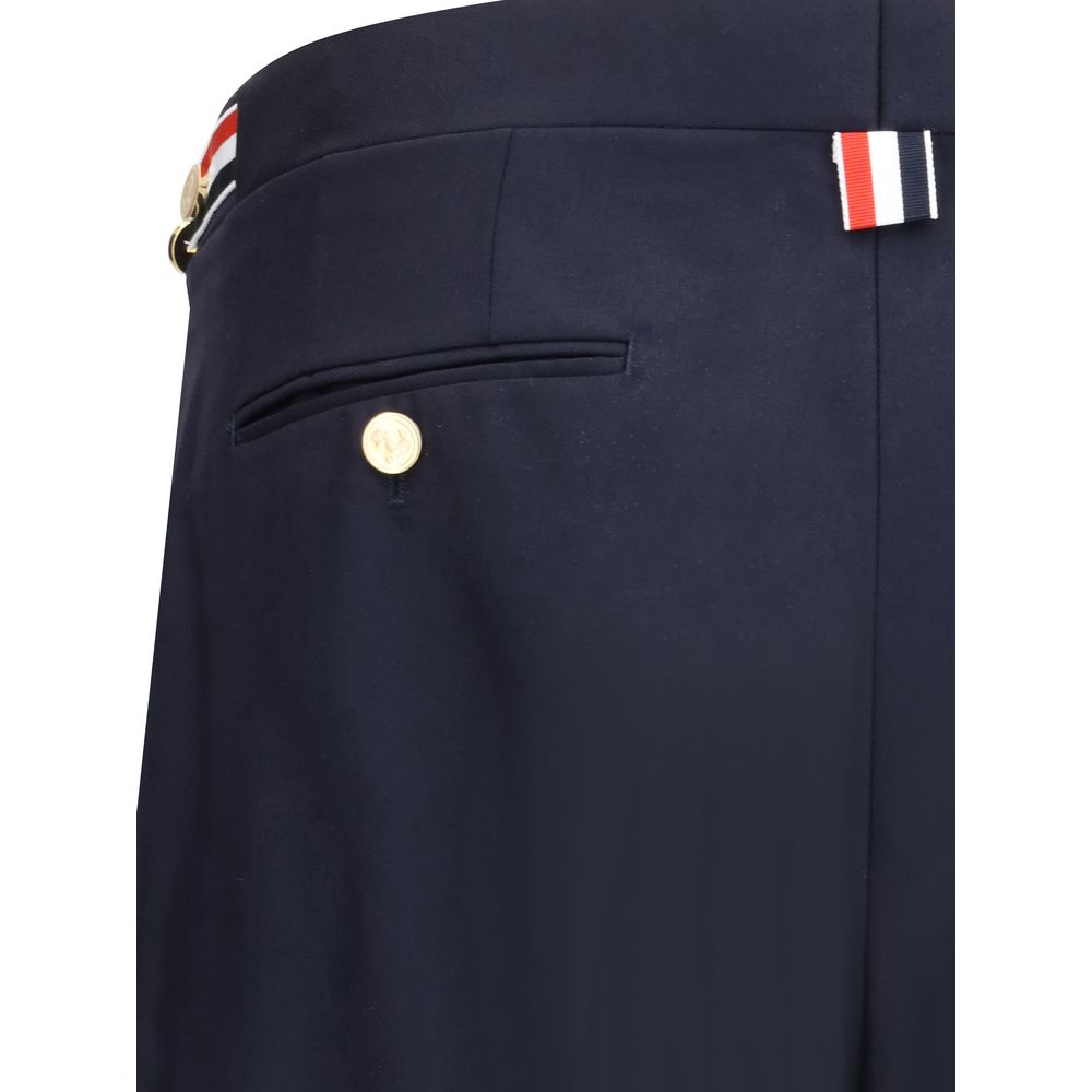 Thom Browne Blue Wool Casual Pants | Regal Royce