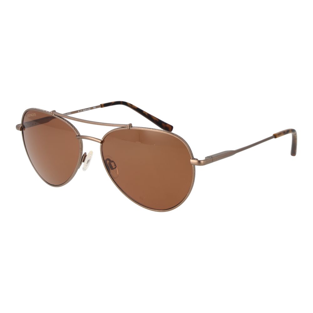 Serengeti Brown Metal Sunglasses | Regal Royce