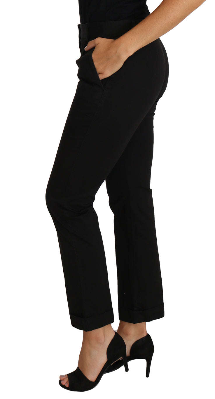 Dolce & Gabbana Black Dress Cropped Straight Straight Pants | Regal Royce