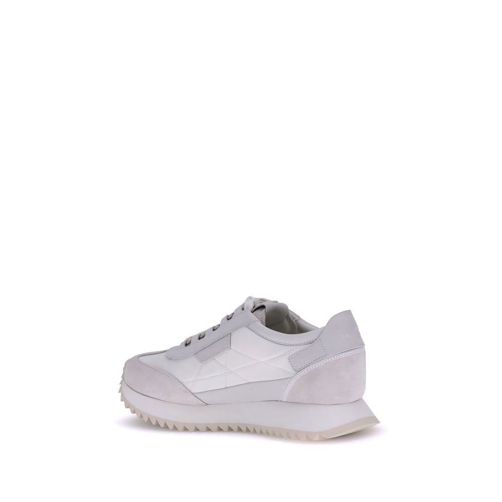 Moncler White Polyamide Low Top Sneakers | Regal Royce