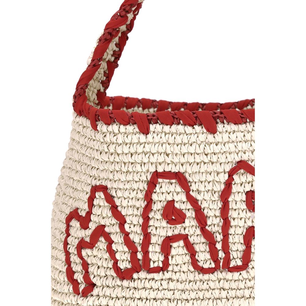 Marni Beige Raffia Shoulder Bag | Regal Royce