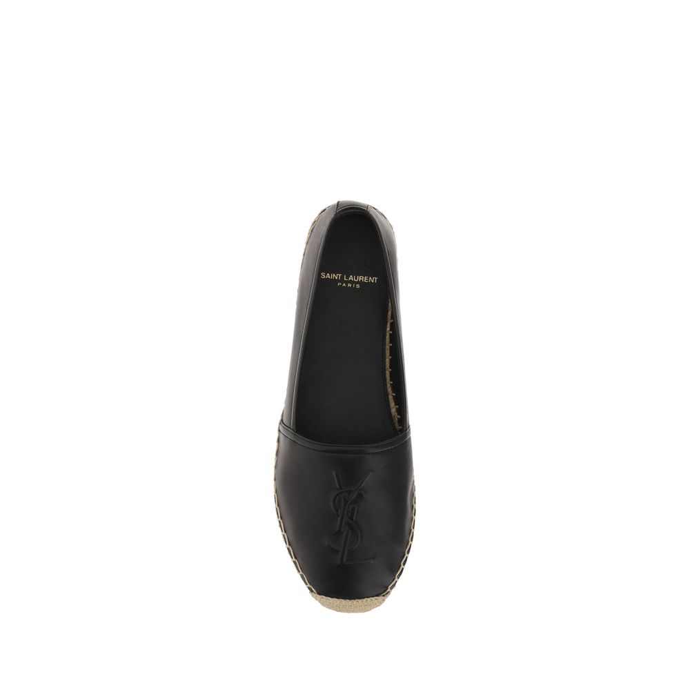 Saint Laurent Black Lamb Ovis Aries Aries Espadrilles | Regal Royce
