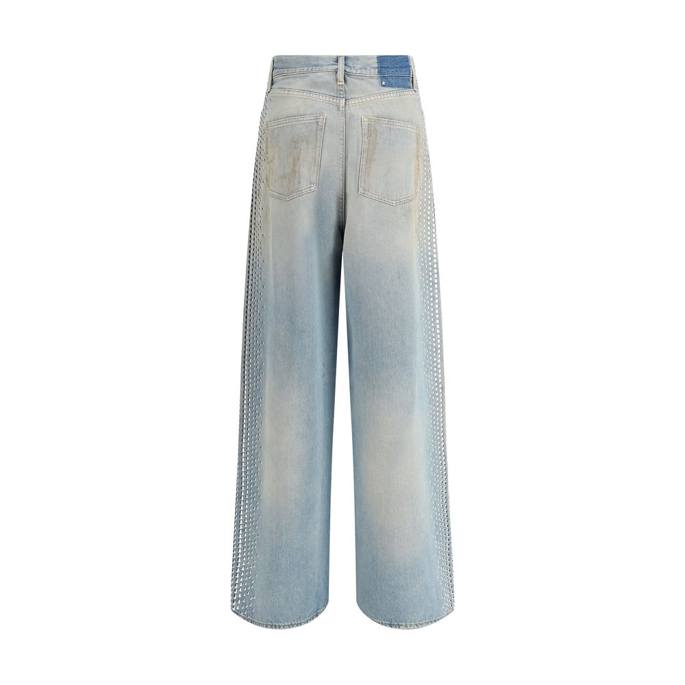 Golden Goose Light Blue Cotton Boyfriend Jeans | Regal Royce