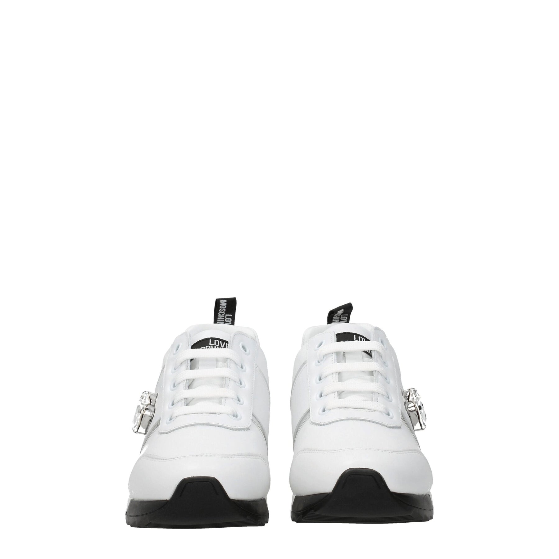 Love Moschino White Leather Low Top Sneakers | Regal Royce