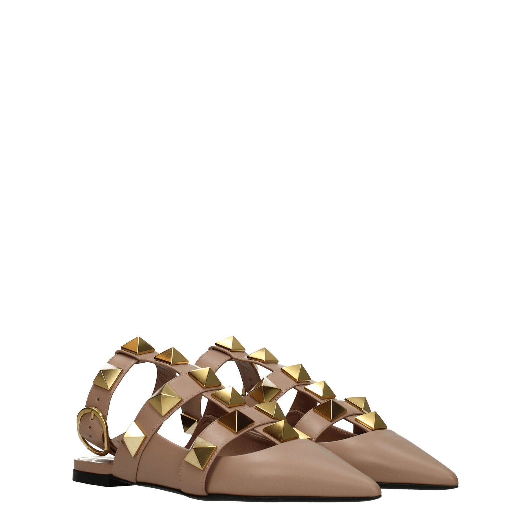 Valentino Garavani Pink Leather Flat Sandals | Regal Royce