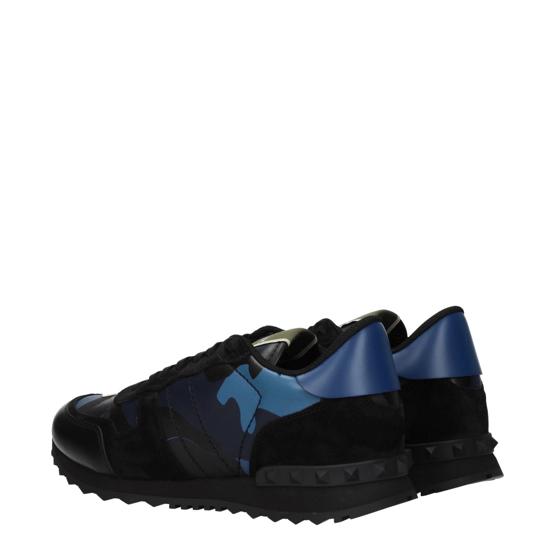 Valentino Garavani Blue Leather Low Top Sneakers | Regal Royce