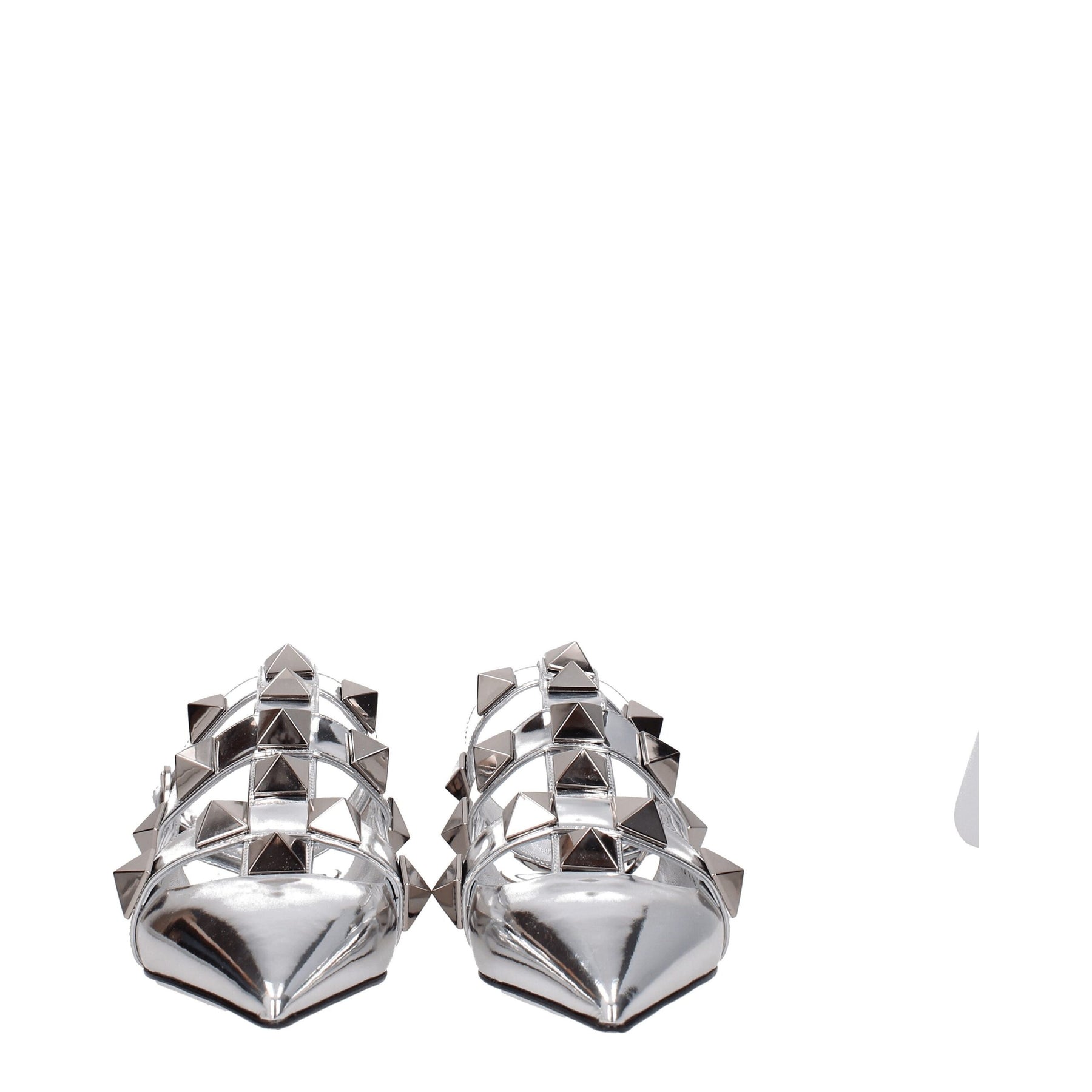 Valentino Garavani Gray Leather Flat Sandals | Regal Royce