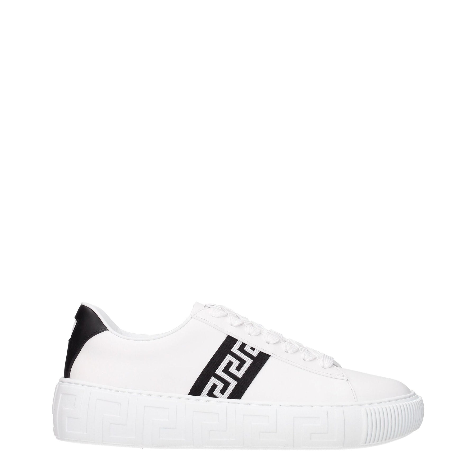 Versace White Leather Sneakers | Regal Royce