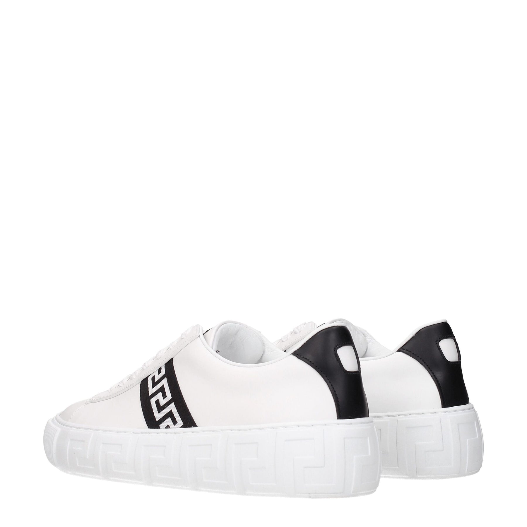 Versace White Leather Sneakers | Regal Royce