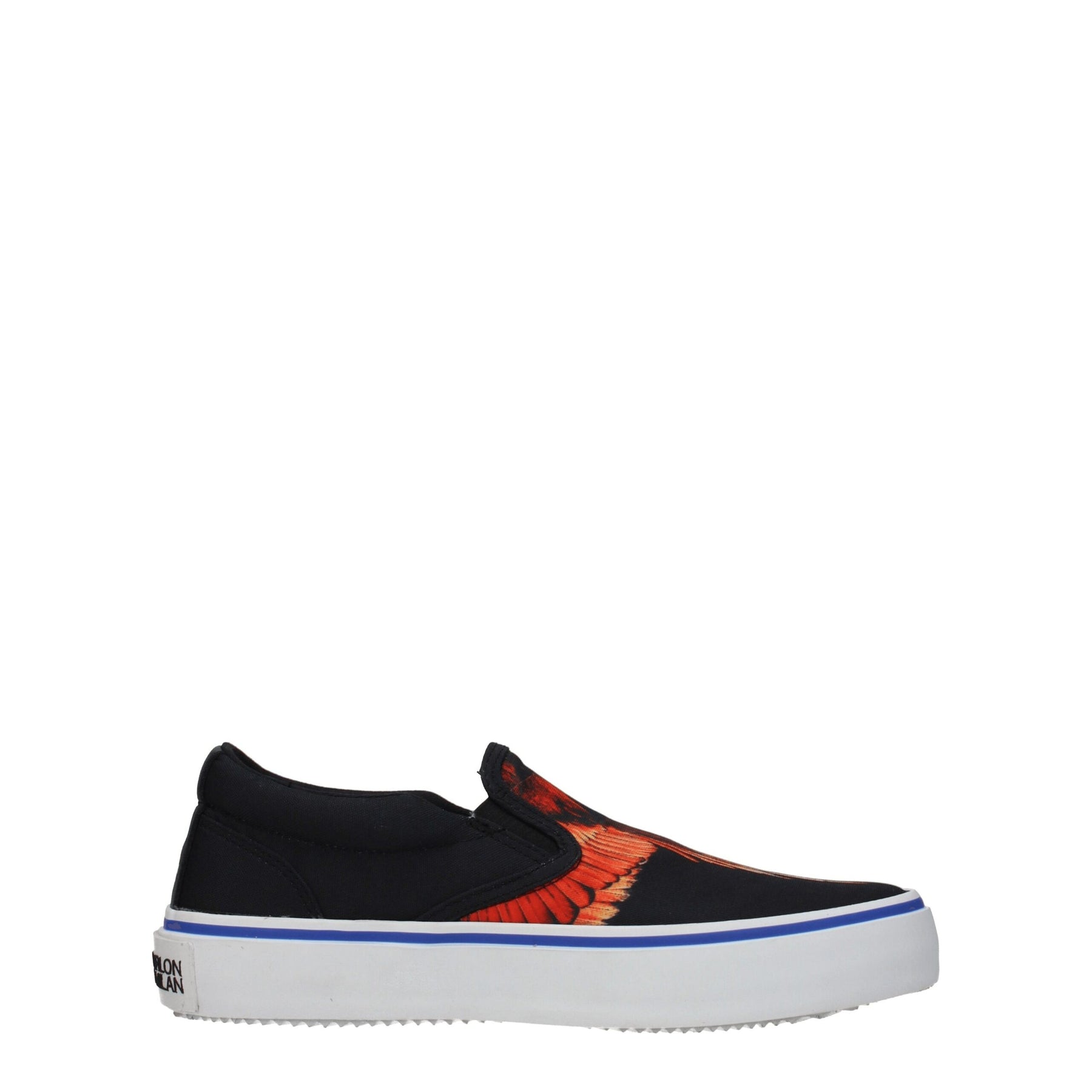 Marcelo Burlon Black Fabric Slip-On Loafers | Regal Royce