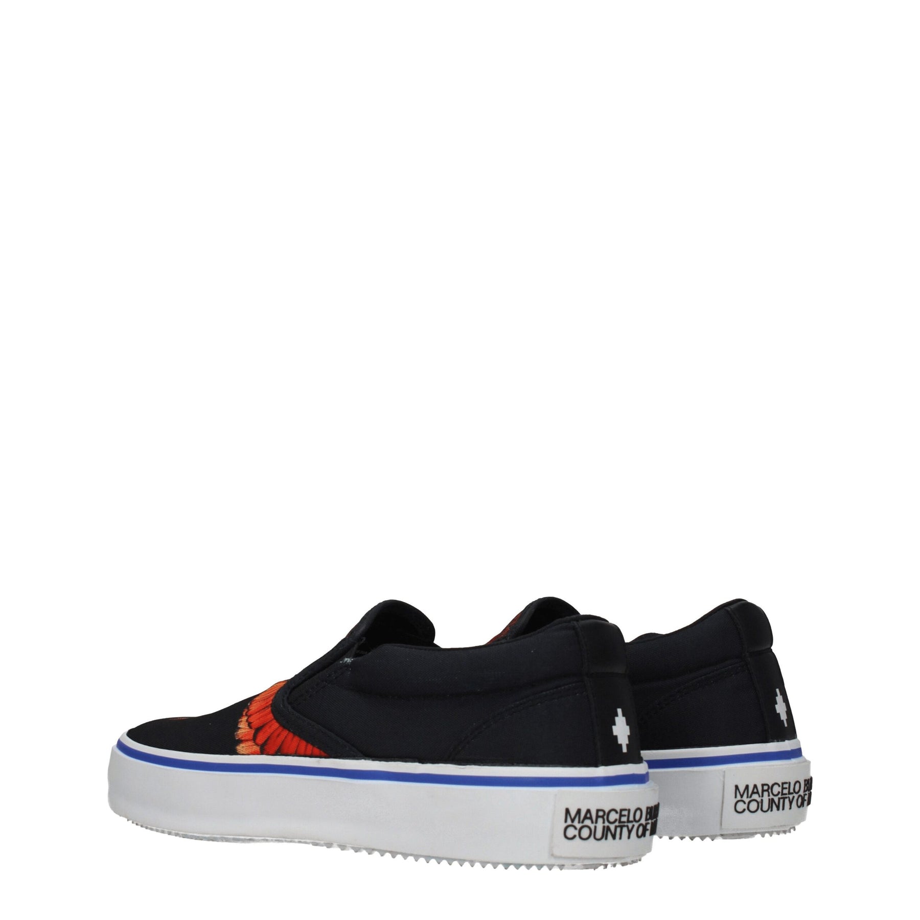 Marcelo Burlon Black Fabric Slip-On Loafers | Regal Royce
